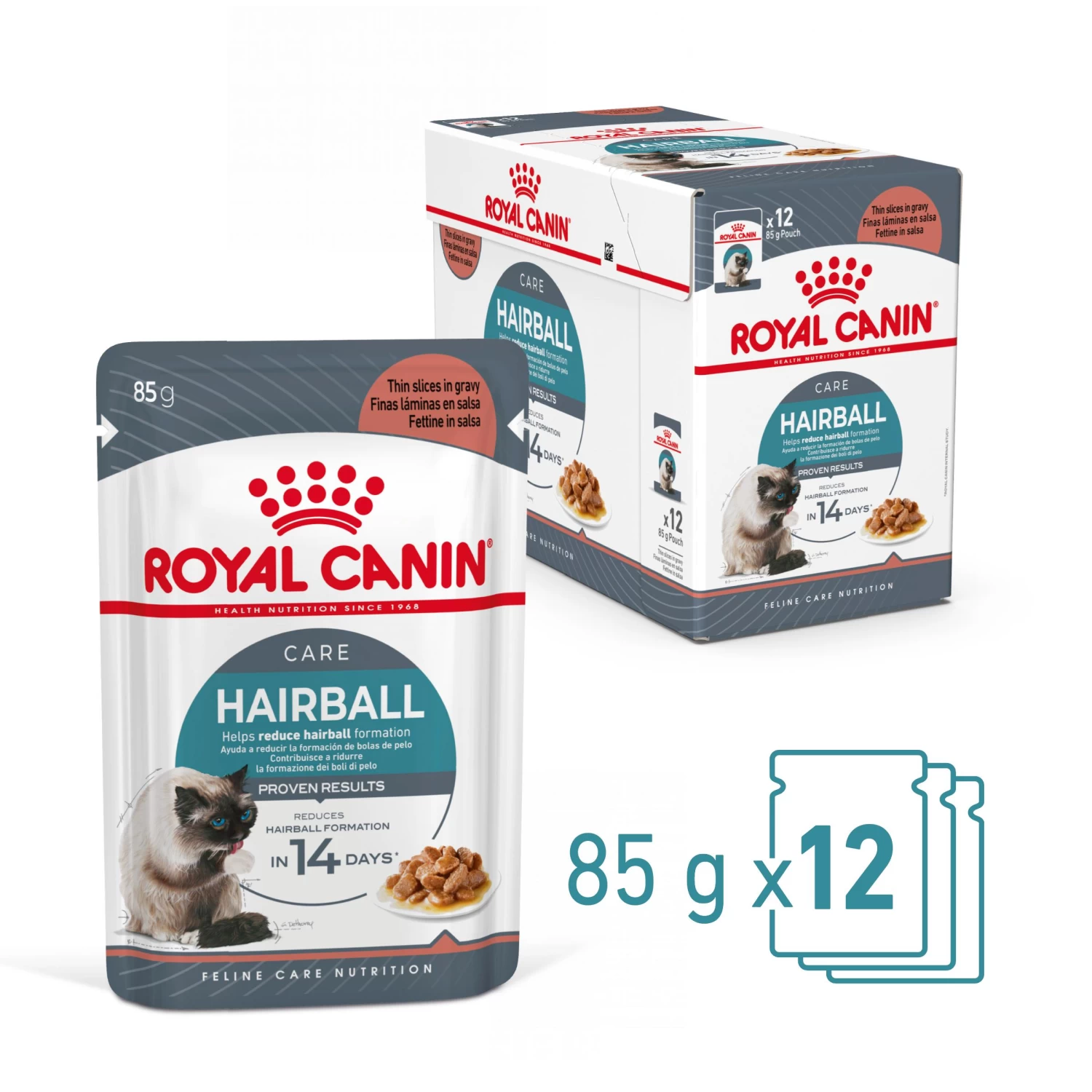Royal Canin Hairball Care En Sauce Pour Chat 12 Sachets De 85g 4 Royal Canin Hairball Care En Sauce Pour Chat 12 Sachets De 85g – Image 2