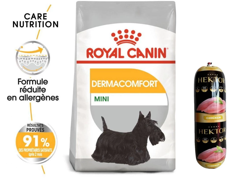 ROYAL CANIN Mini Dermacomfort 8kg + Hector Gratuit 3 ROYAL CANIN Mini Dermacomfort 8kg + Hector Gratuit